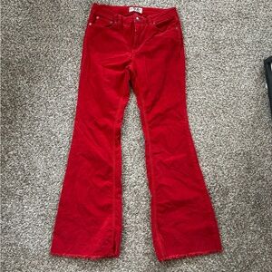 We The Free Red Flare Pants Free People Corduroy Casual 26